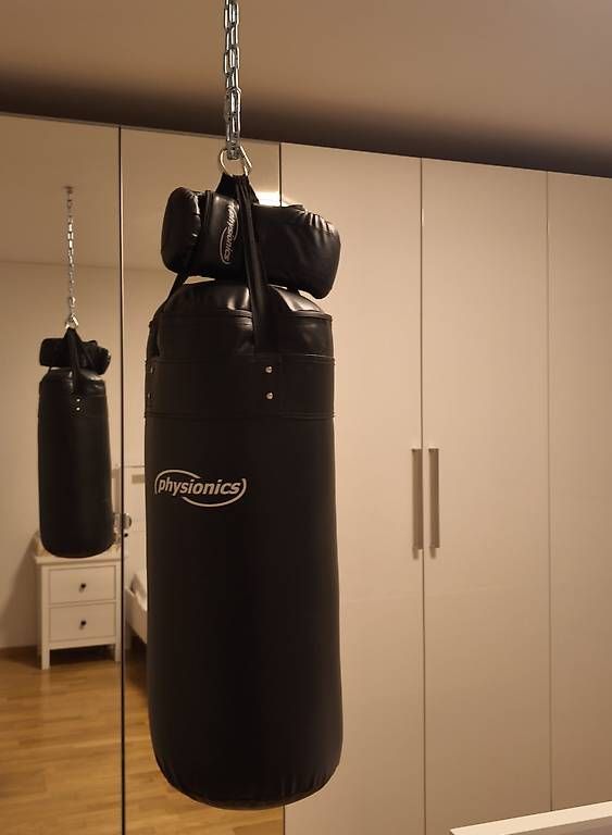 Sacchi da boxe: Physionics Boxsack-Set + Handschuhe & Springseil neuwertig – Usato da Greifensee venduto da ProNett