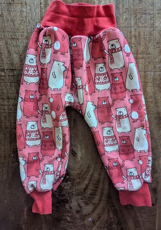 Handgenähte Pumphose, 86 cm, Fleece/Thermo