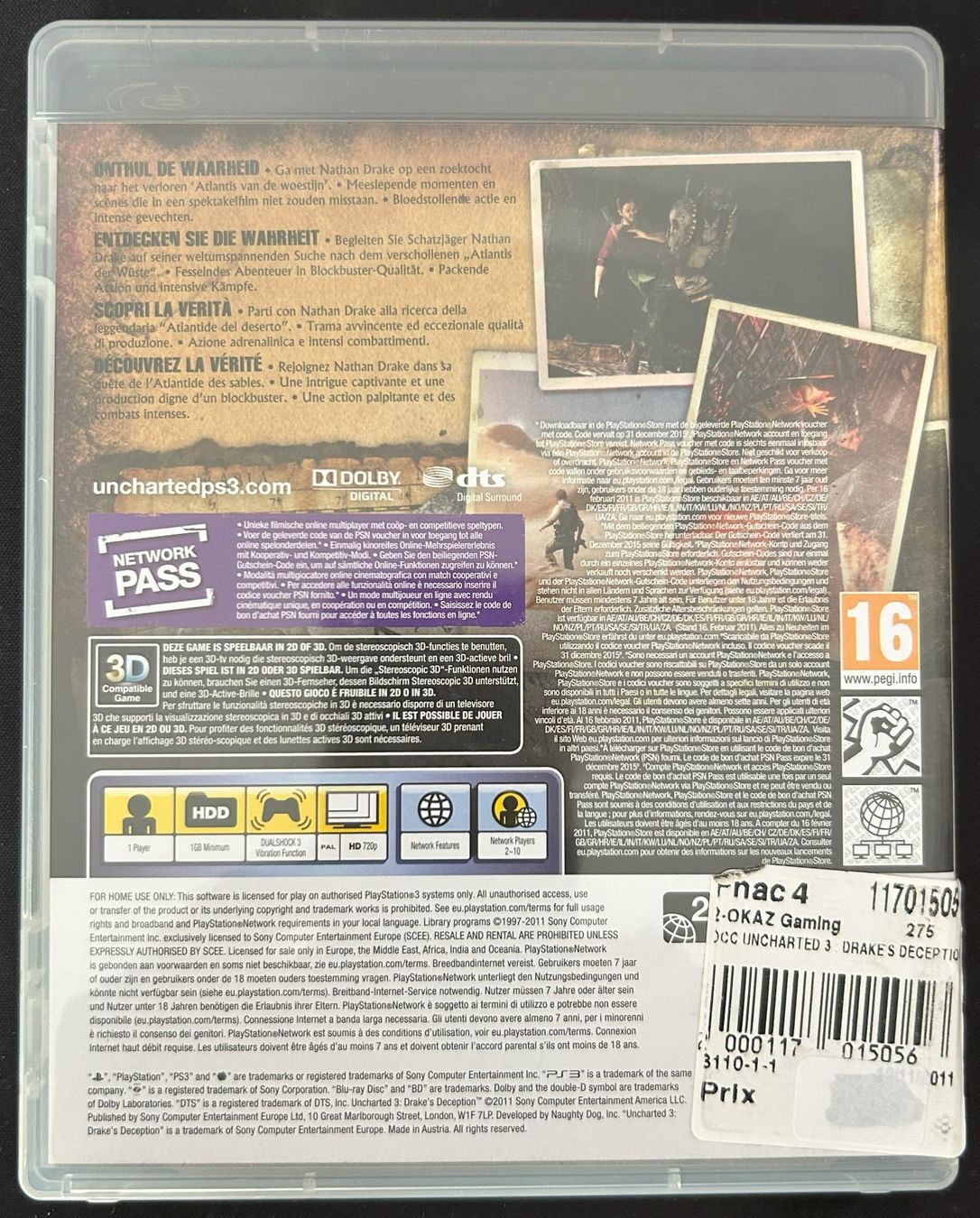 Jeux: PS3 game "Uncharted 3" – D'occasion à Corminboeuf par Ld6NVToZQe 1