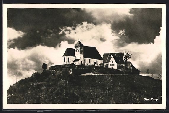 Cartoline postali: AK Staufen /AG, Staufberg, Kirche, 1935 – Usato da Berlin venduto da bartko-reher
