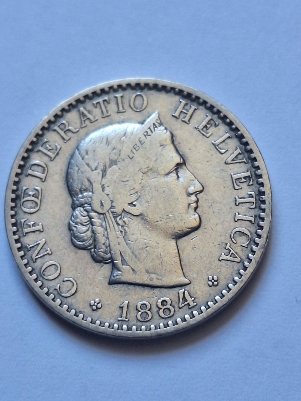 Tutti le monete: 20cts 1884  SS – Usato da Couvet venduto da zeze03