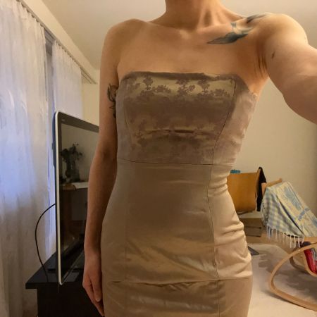 Embroidered Bustier Dress
