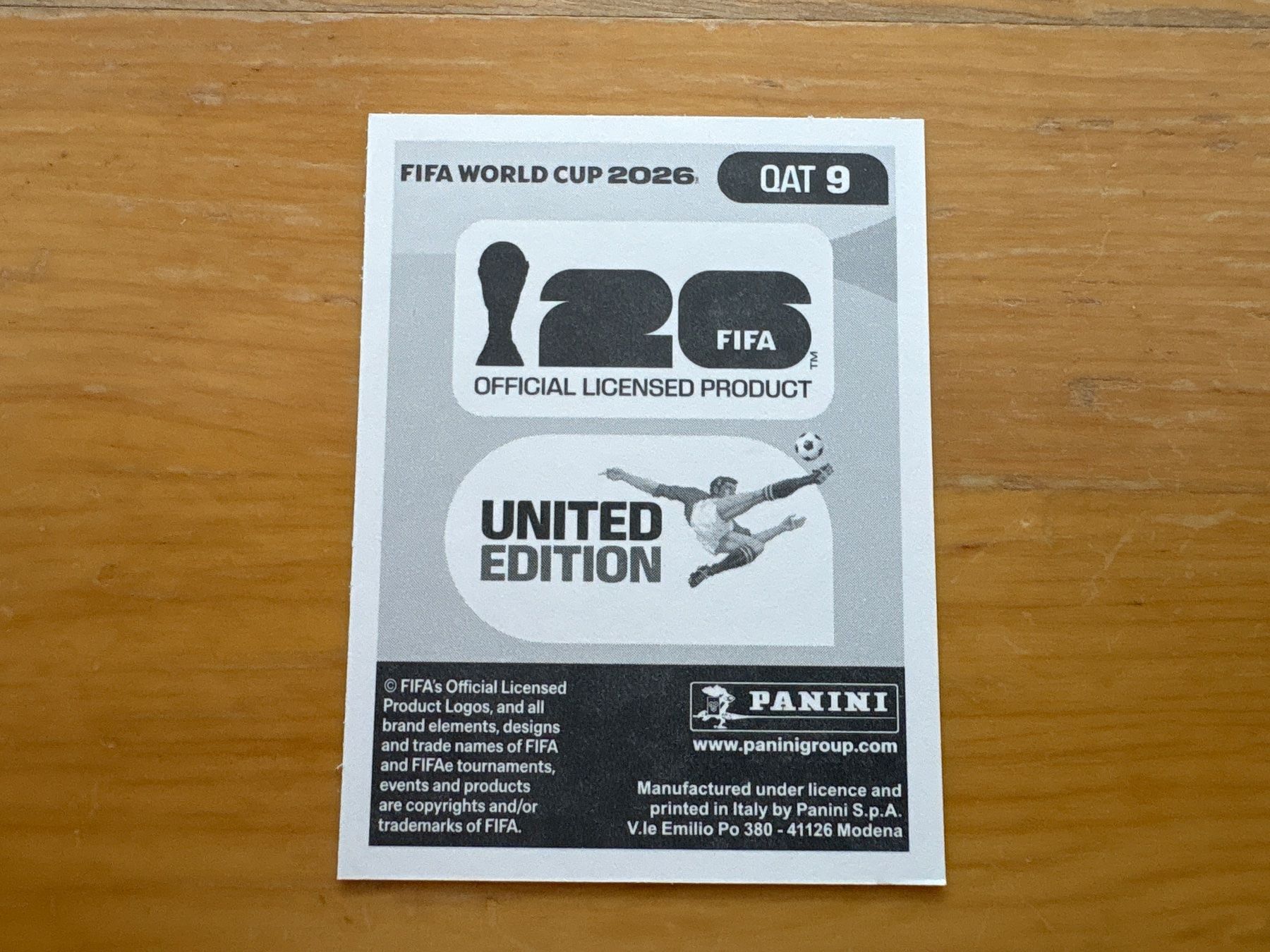 Panini Carte collezionabili: Panini 2026 QAT 9 – Nuovo (secondo la descrizione) da Elsau venduto da Cerry81 1