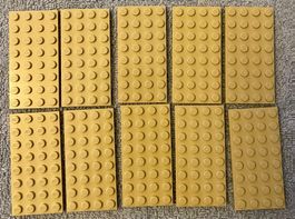 Lego 10 x Tan 4x8 Plate (Part. 3035)