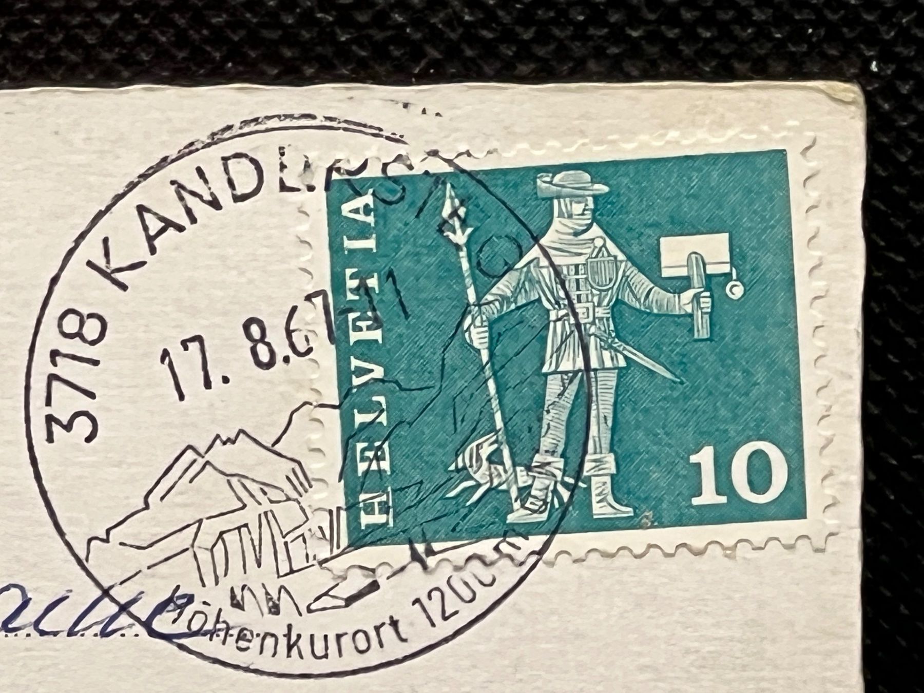 Cartoline postali: Kasernement "Bären" Kandersteg 1204m – Usato da Widnau venduto da Brusi9 1