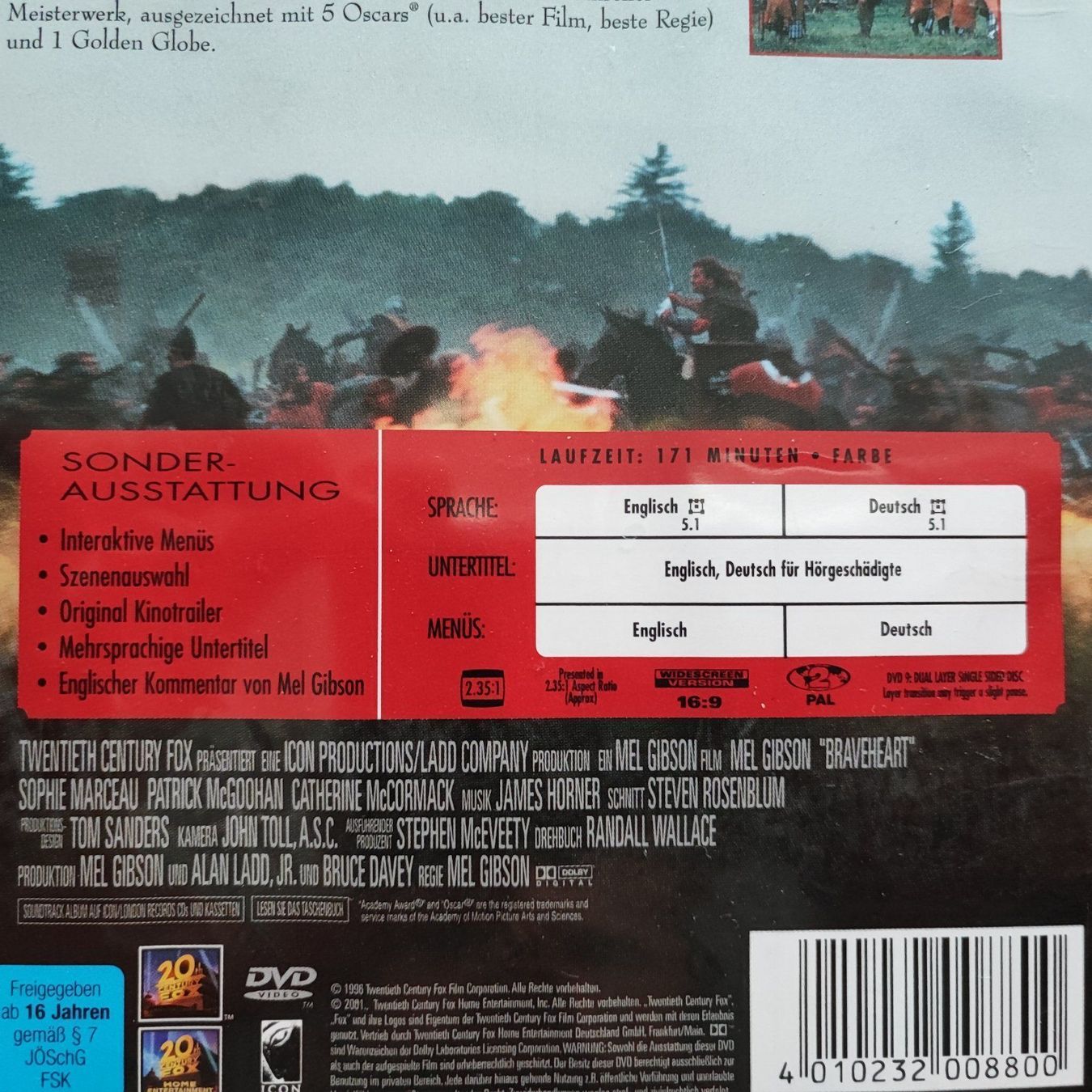 Tutti i DVDs: Braveheart – Usato da Dübendorf venduto da kb86_MOVIE 2