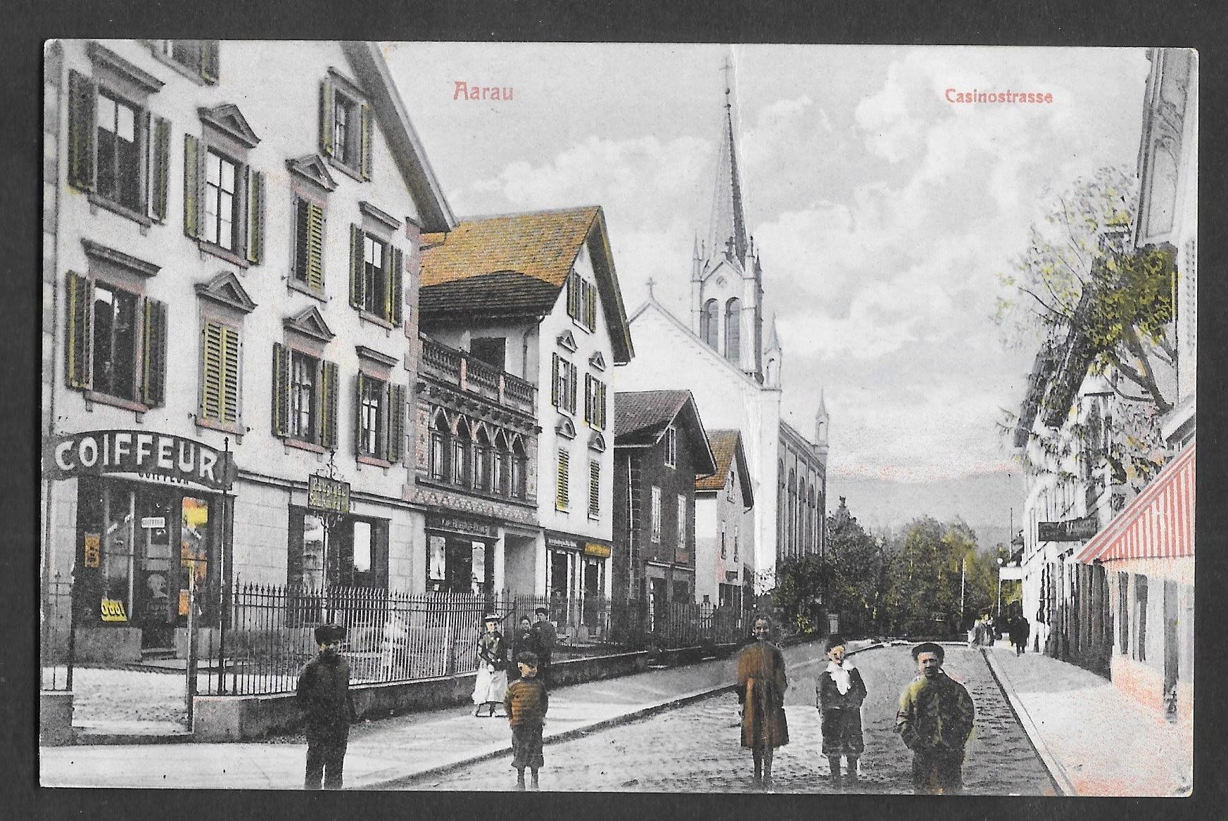 Cartoline postali: Aarau Casinostrasse coloriert – Usato da Olten venduto da clotaldi