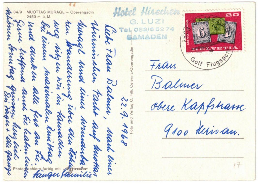 Cartoline postali: St. Moritz - 4 Bild AK Muottas Muragl – Usato da Binningen venduto da Mountainrider 1