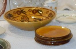 grosse Früchteschale, H.Steiner, Kiesen,  Ø 28cm, signiert.