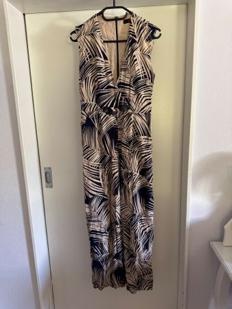 Hallhuber Jumpsuit, Size 34, Palm Print, Summer Chic!