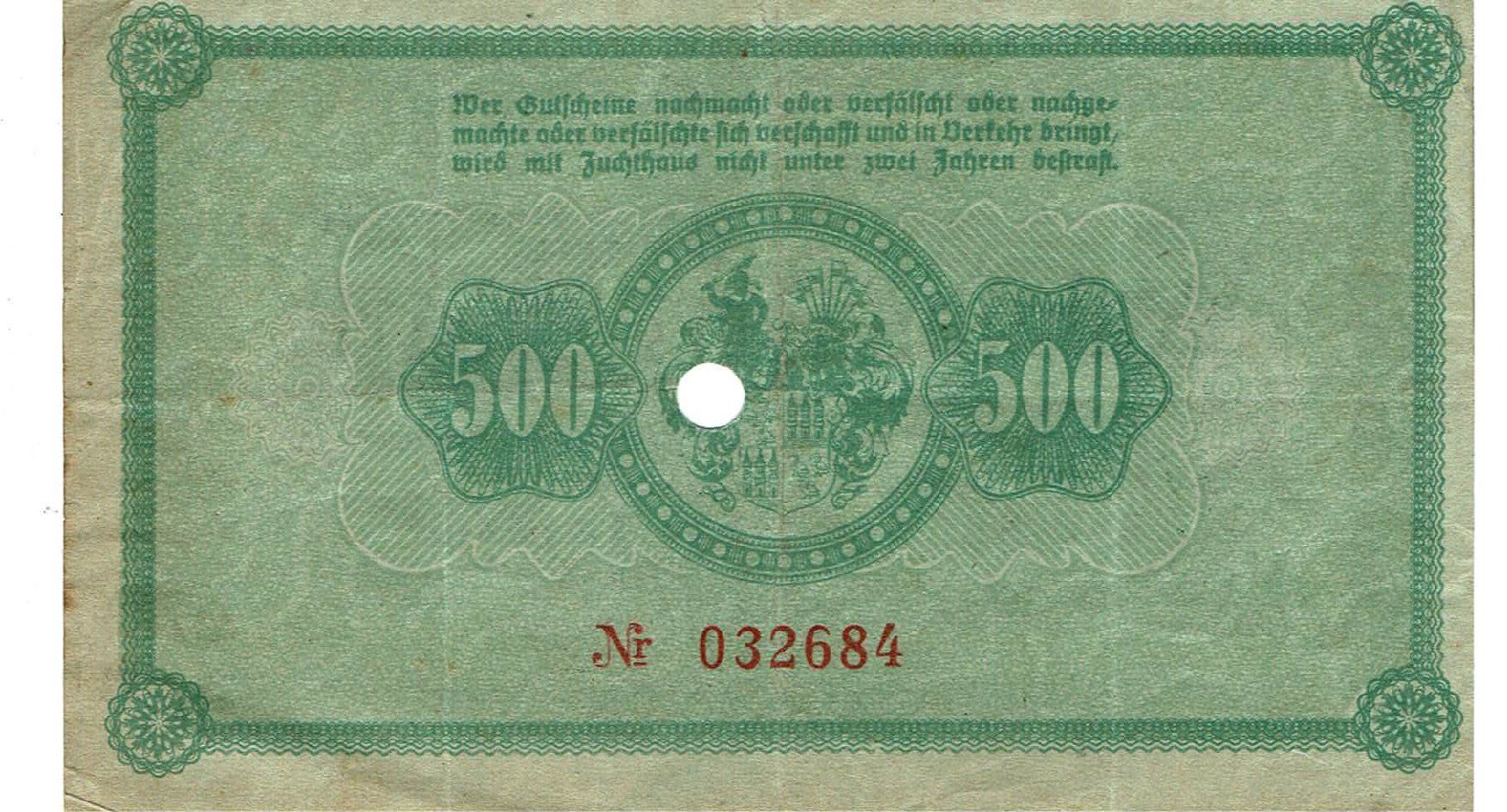 Banconote: Zwickau 500 Mark 15.09.1922 SS++-VZ – Usato da Steffisburg venduto da ber_8htf 1