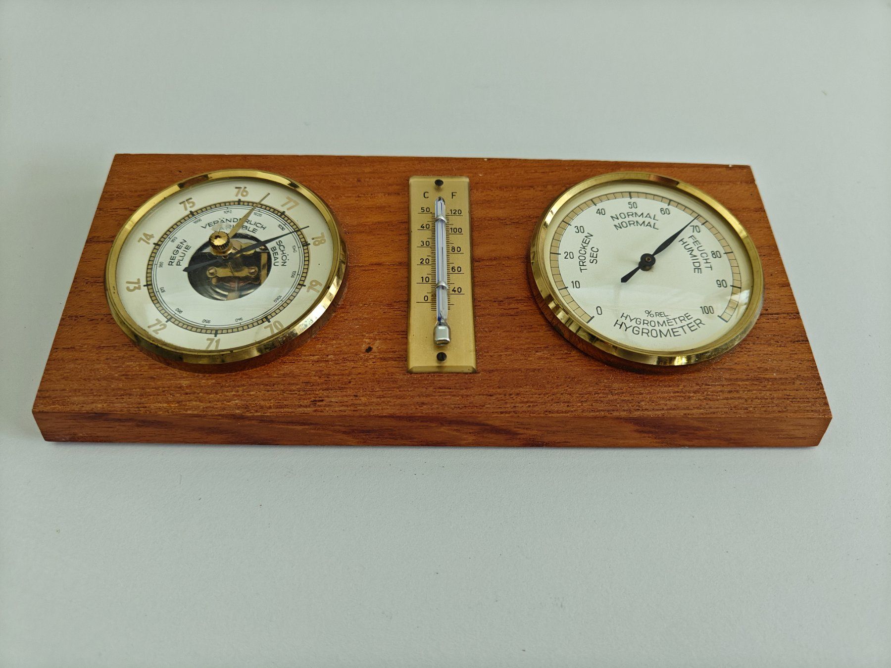 Altri elettrodomestici e apparecchi d’epoca: Wetterstation Holz - Barometer Hygrometer Thermometer – Usato da Birr venduto da DisDas 1