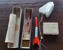 Vintage Spielzeug Rak 53 Schubrakete