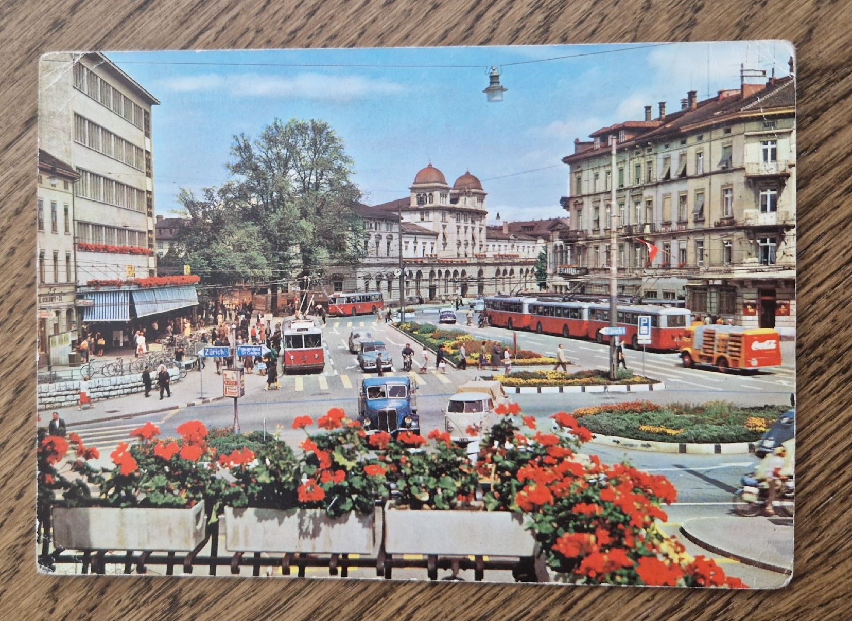 Ansichtskarten: Winterthur Bahnhofplatz, Oldtimer – Gebraucht aus Ebikon von Donar50
