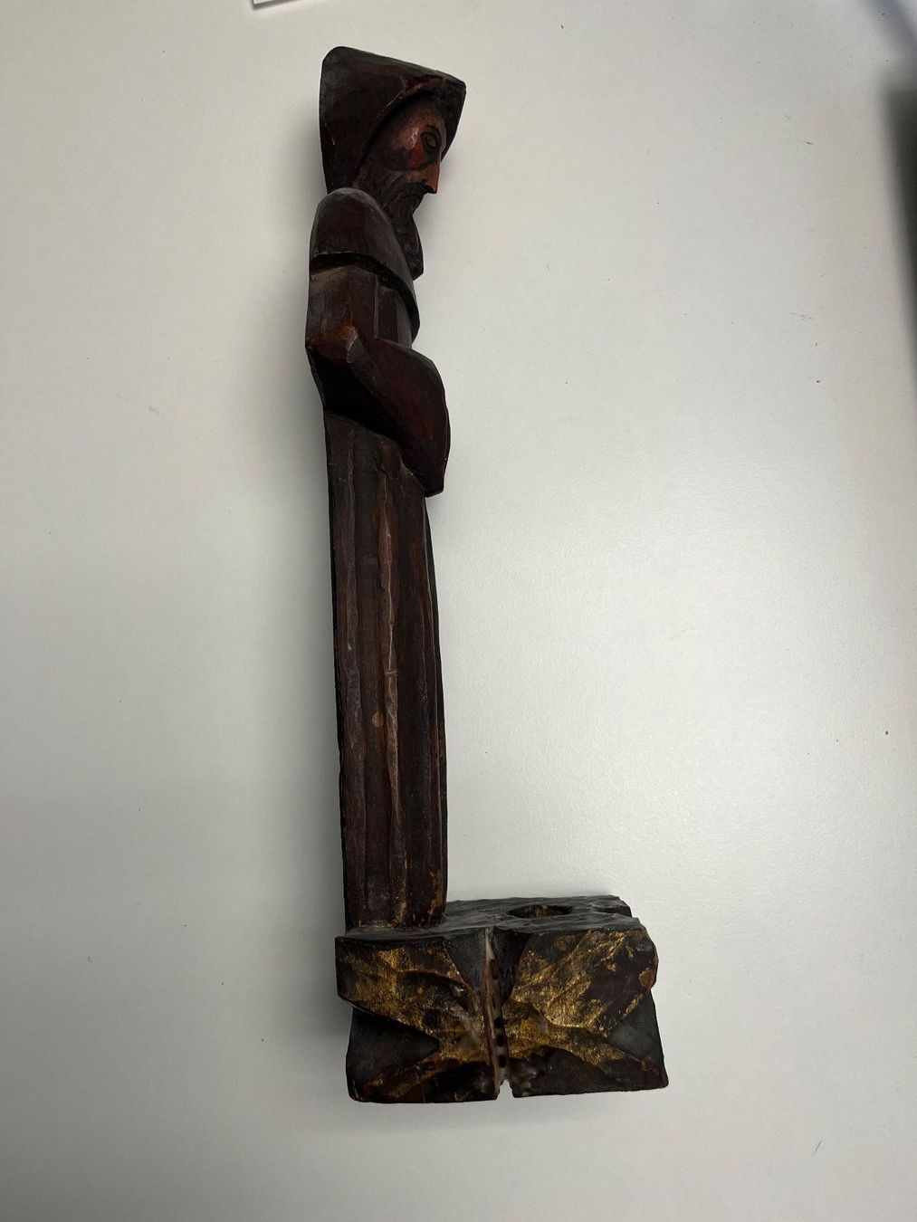 Statuette: Holzfigur Mönch, geschnitzt, antik, Wandbild – Usato da Sirnach venduto da oli_82kd 3