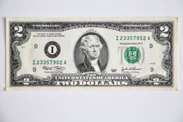 2 Dollar Note bankfrisch