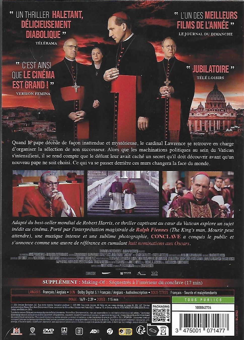 Tutti i DVDs: DVD Conclave (comme neuf) – Nuovo (secondo la descrizione) da Courtedoux venduto da sam1802 1