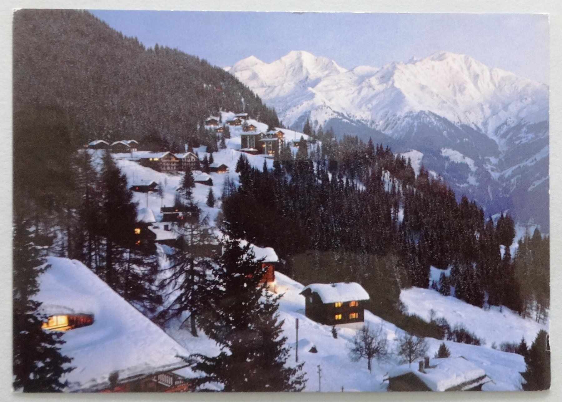 Cartes postales: Verbier, coucher de soleil en hiver – D'occasion à Fétigny par Billy2miny