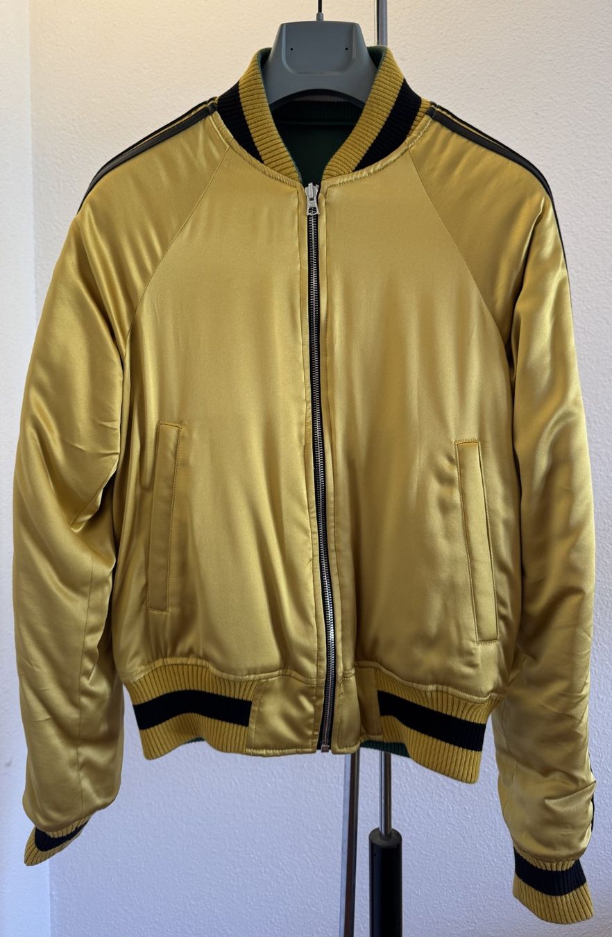 Amiri Jacken: Amiri Reversible Silk Bomber Jacket Gold/Green – Gebraucht aus Canobbio von kk_dee 3