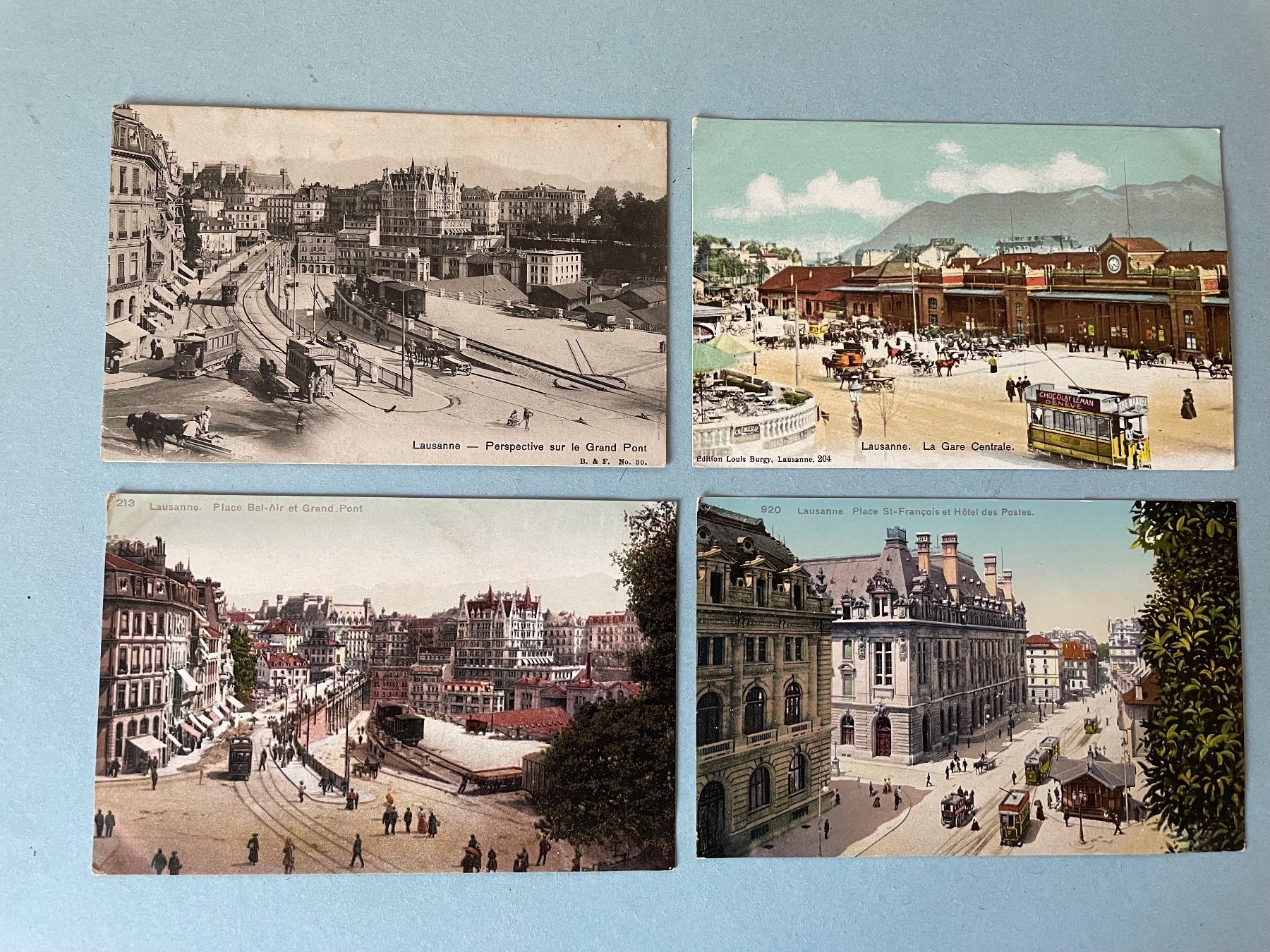 Cartoline postali: 4 AK Lausanne mit Tram – Usato da Zürich venduto da stzepp