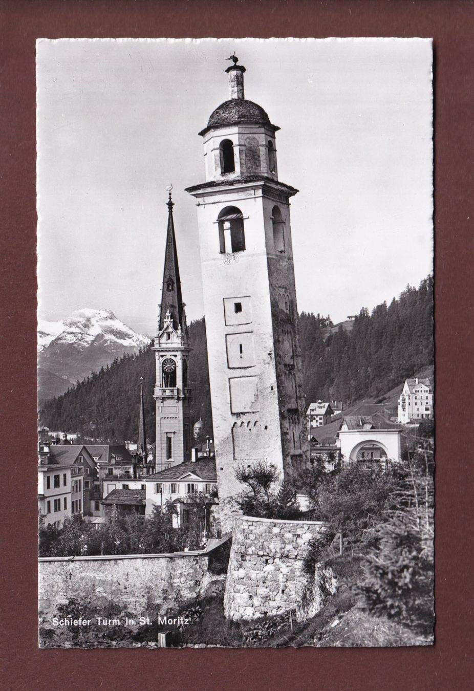 Cartoline postali: ST. MORITZ - Schiefer Turm – Usato da Pully venduto da nicecards