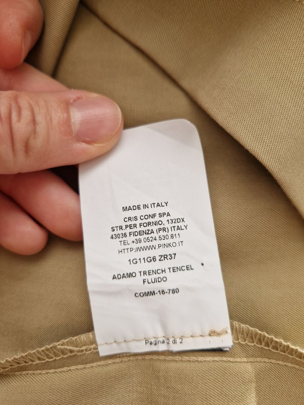 Pinko Cappotti: Pinko Trench Lyocell Gr.38 – Usato da Erlinsbach SO venduto da ULIKH 7
