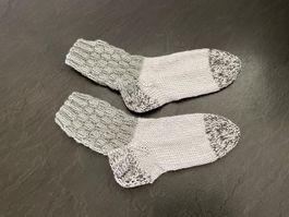 Handgestrickte Kinder - Socke Gr. 32 / 33 Fusslänge 22 cm