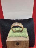 Ring mit Gravur gelbgoldfarbenes Metall guter Zustand