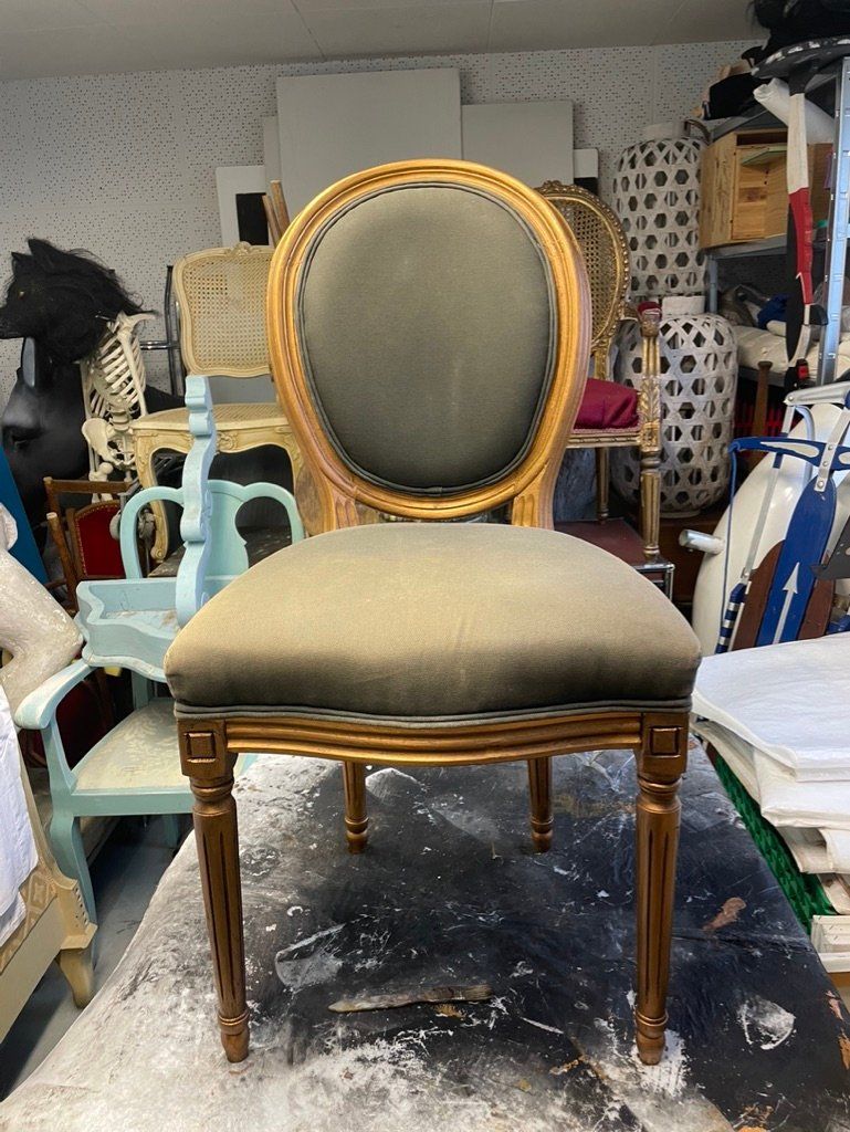 Stühle: Stuhl in Gold – Gebraucht aus Forch von ESELSTEIN 2