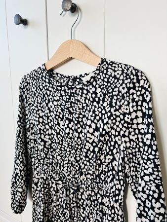 Mango 110 Kleid neu schwarz weiss  Leopardenmuster