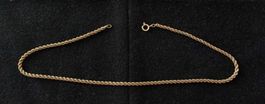 Goldton Kordelkette Collier Damen/Herren 38 cm