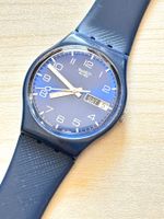 Swatch Armbanduhr blau mit Datumsanzeige gebraucht