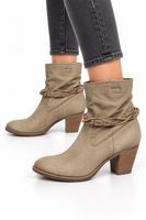 Mjus Stiefeletten aus Leder Gr. 41 beige rockig