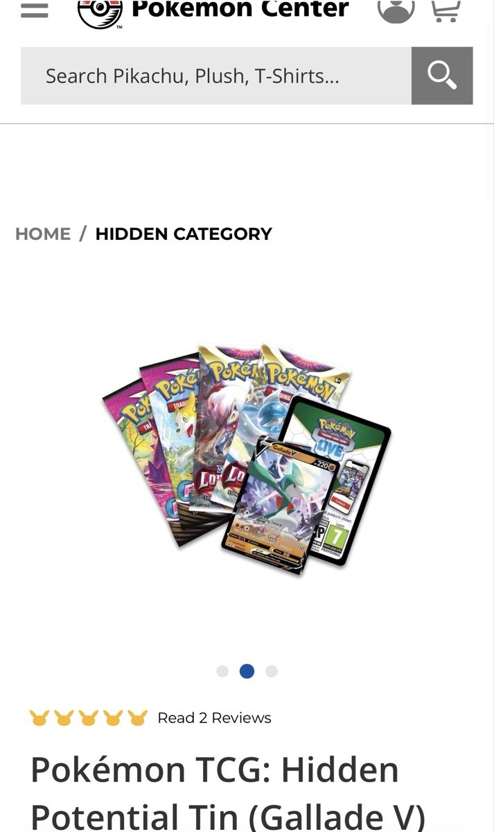 Pokémon Carte collezionabili: Pokemon Hidden Potential Tin Rotom Gallade V ENG Duo – Nuovo e nell'imballaggio originale da Thônex venduto da retrolovech 2