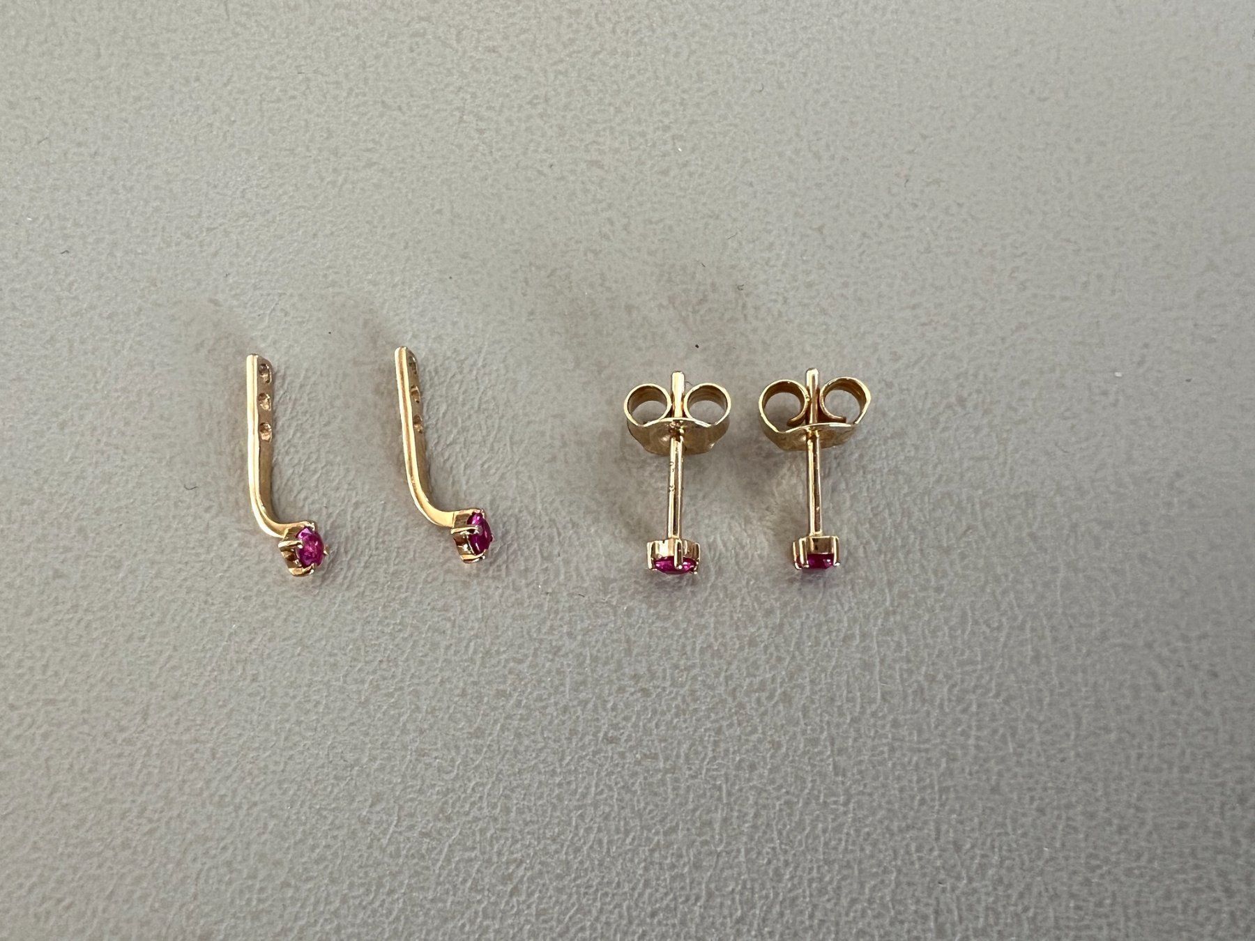 Ohrringe & -stecker: 18k Gold Rubin Ohrringe mit Ear Jackets – Gebraucht aus Kilchberg ZH von NIVESoutlet 4