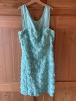 Blumenkleid Cocktailkleid mintgrün Grösse S/36 neuwertig