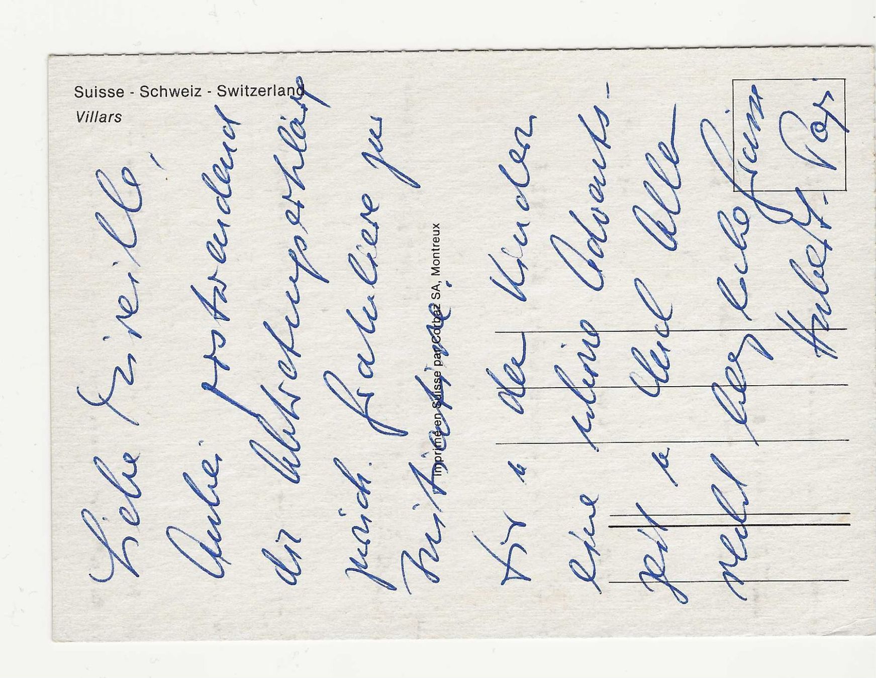 Cartoline postali: VILLARS – Usato da Küttigen venduto da rolypo 1