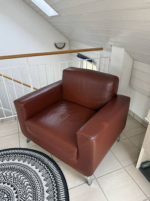 Sessel: Bequemer Ledersessel – Gebraucht aus Winterthur von GROWIN 1