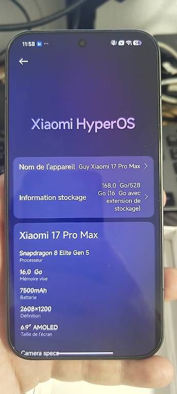 Telefoni cellulari / Smartphones: Xiaomi 17 Pro Max – Usato da Villeneuve VD venduto da Troubadour 2