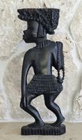 Holzfigur Frau Afrika handgeschnitzt dunkles Holz 