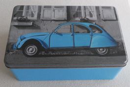 CITROËN  2CV  Bleue -  Boite en tôle  -  20cm x 13cm x 6,5cm