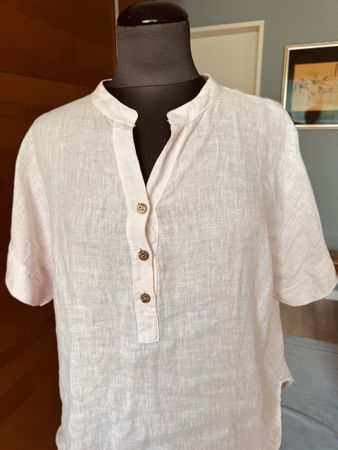 Leinenbluse kurzarm „Le Temps des Couleurs“ Gr.42