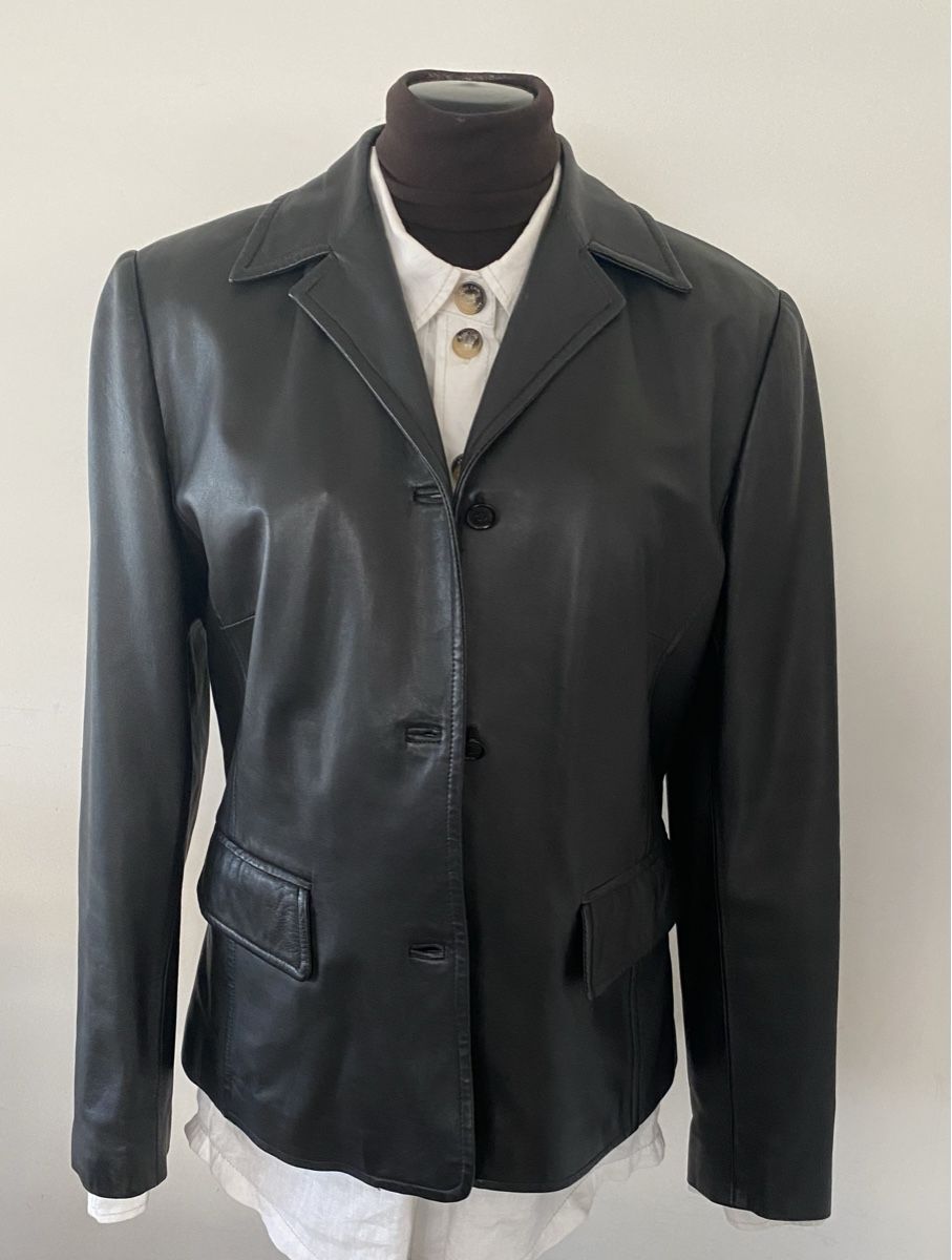 Taifun Giacche: Taifun Collection Lederblazer, schwarz, Gr. 38 – Usato da Jona venduto da Flamingoo 1