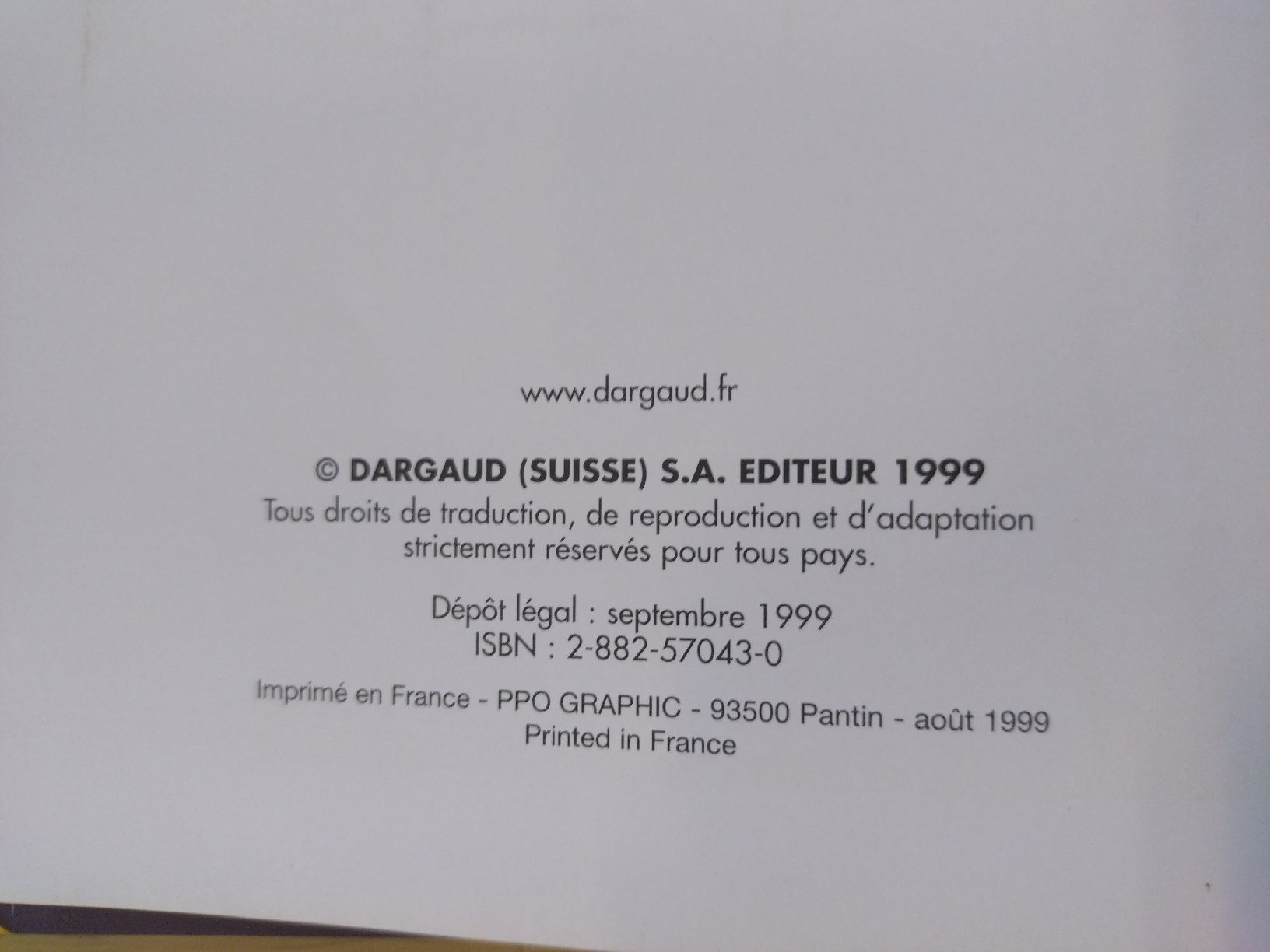 Fumetti: Gipsy T5 - L'Aile Blanche Dargaud 1999  – Usato da Farvagny-le-Grand venduto da LaCaverne 4