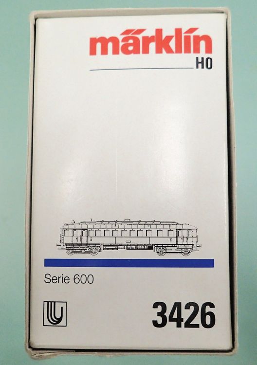 Sold at Auction: MÄRKLIN 3426, autorail à bogies, série 600.02 de la SNCB en vert deux tons
