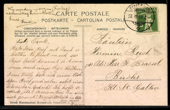 Cartoline postali: Ebnat-Kappel, Totalansicht mit Edelweiss – Usato da Berlin venduto da bartko-reher 1