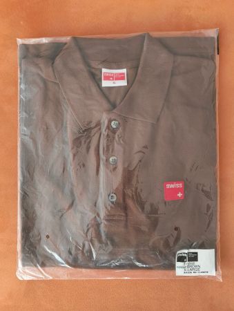 Swiss International Air Lines Polo Shirt Braun XL Neu!