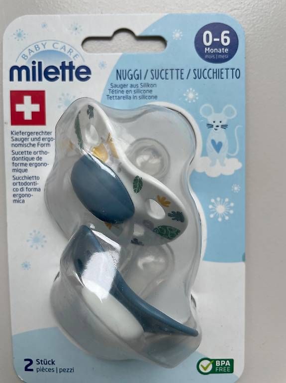 Milette Succhiotti & catenelle porta ciuccio: Nuggi von Migros, ungeöffnet – Nuovo e nell'imballaggio originale da Baden venduto da va_leria 1