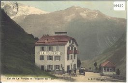 Col de la Forclaz - Hotel La Fougere - Kutsche - coloriert