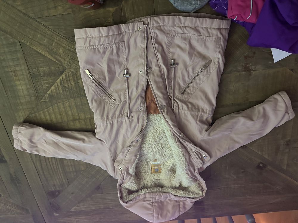 Mädchen Winterjacke Mit Reh-Allover HELLGRAU Von E Produktbild-Vorschau 12